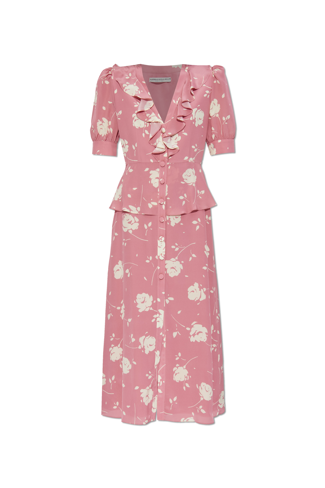 アウターその他 ALESSANDRA RICH Women Outer FABX3538F4250 1815 Pink ROSE PRINT PLEATED DRESS – Alessandra Rich